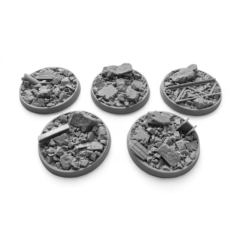 40mm Recessed Urban Rubble bases (5)