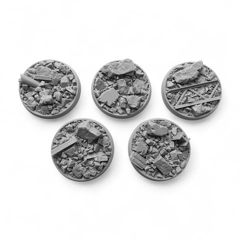 40mm Recessed Urban Rubble bases (5)