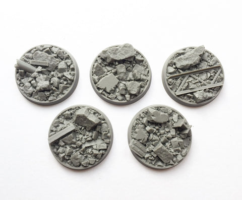 40mm Recessed Urban Rubble bases (5)