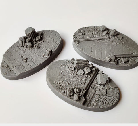 90mm Oval Sacred Ruins bases (3)