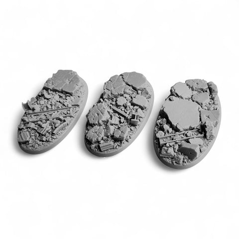 90mm Oval Urban Rubble bases (3)