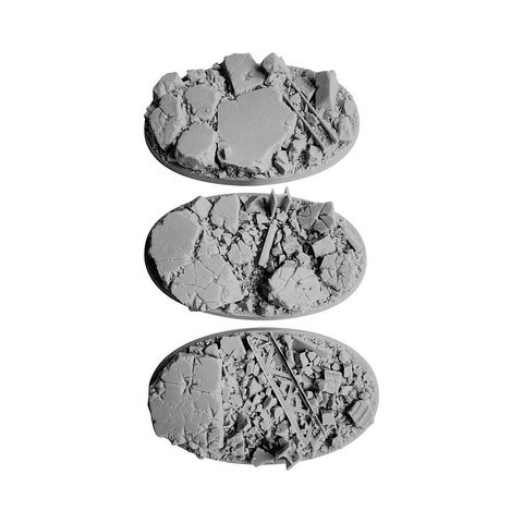 90mm Oval Urban Rubble bases (3)