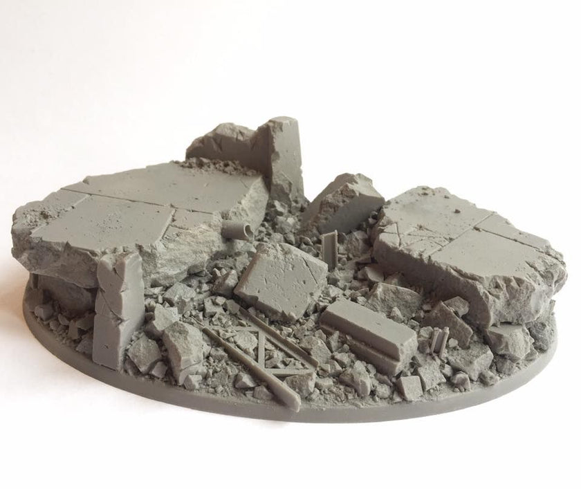 Rubble Base Urban Rubble Resin Bases – Unreal Wargaming Studios Ltd