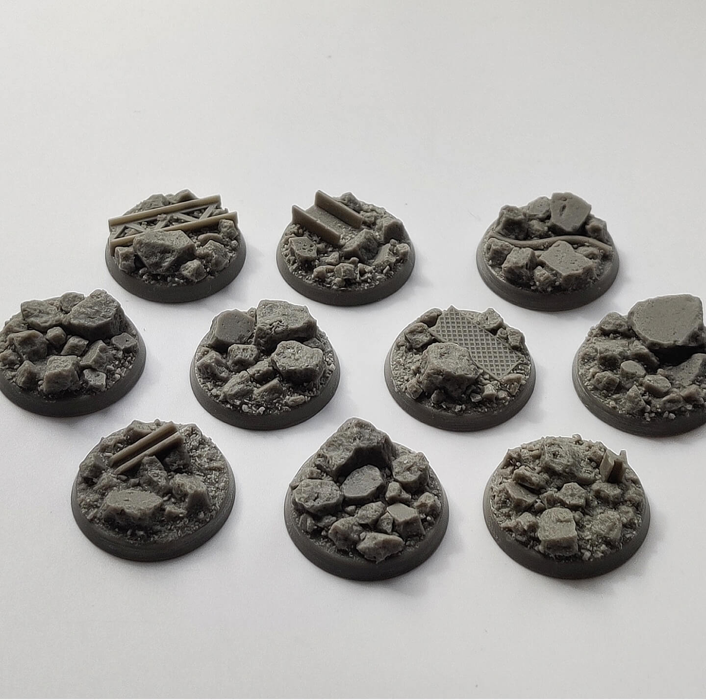 Rubble Base realistic detailed resin bases unreal wargaming studios warhammer ...