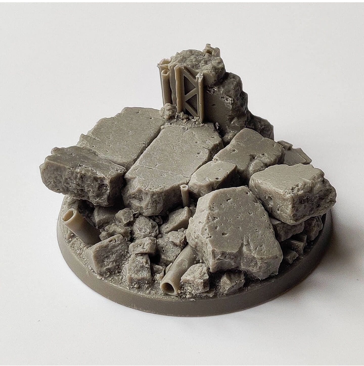 Rubble Base realistic detailed resin bases unreal wargaming studios warhammer ...