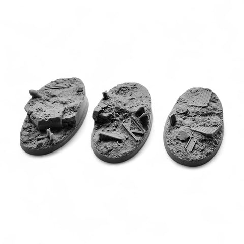 75mm Oval Trench Warfare Bases (3)
