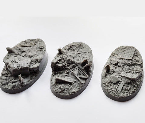 75mm Oval Trench Warfare Bases (3)