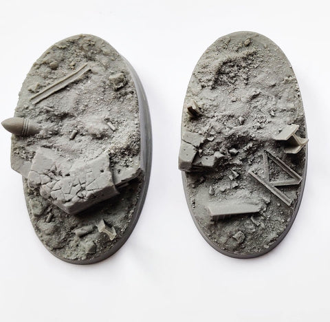 75mm Oval Trench Warfare Bases (3)