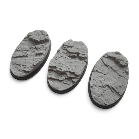 75mm Oval Rocky Landscape bases (3) (Pre-Order)