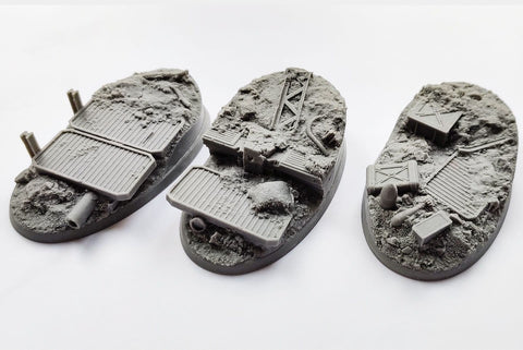 90mm Oval Trench Warfare Bases (3)