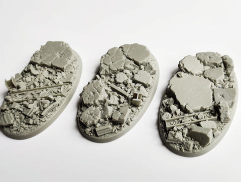 90mm Oval Urban Rubble bases (3)