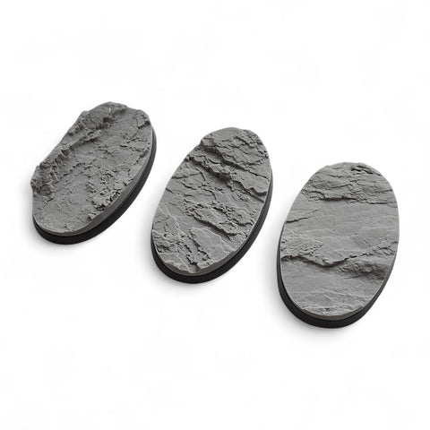 90mm Oval Rocky Landscape bases (3) (Pre-Order)