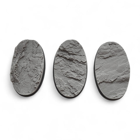 90mm Oval Rocky Landscape bases (3) (Pre-Order)