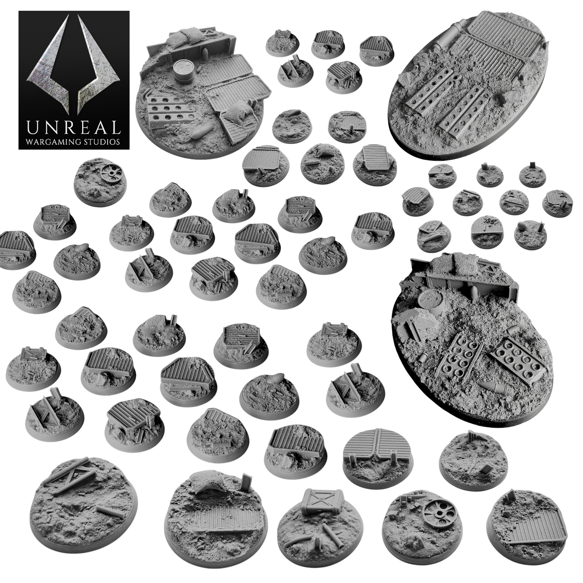 Armageddon Basing Bundle for Warhammer 40K – Complete Base Set – Unreal ...