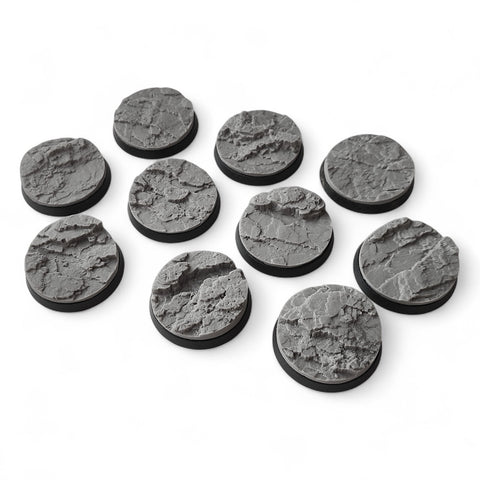 40mm Rocky Landscape bases (5) Pre-Order)