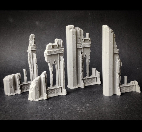 End Piece Gothic Ruins (2 pieces) - Made to order